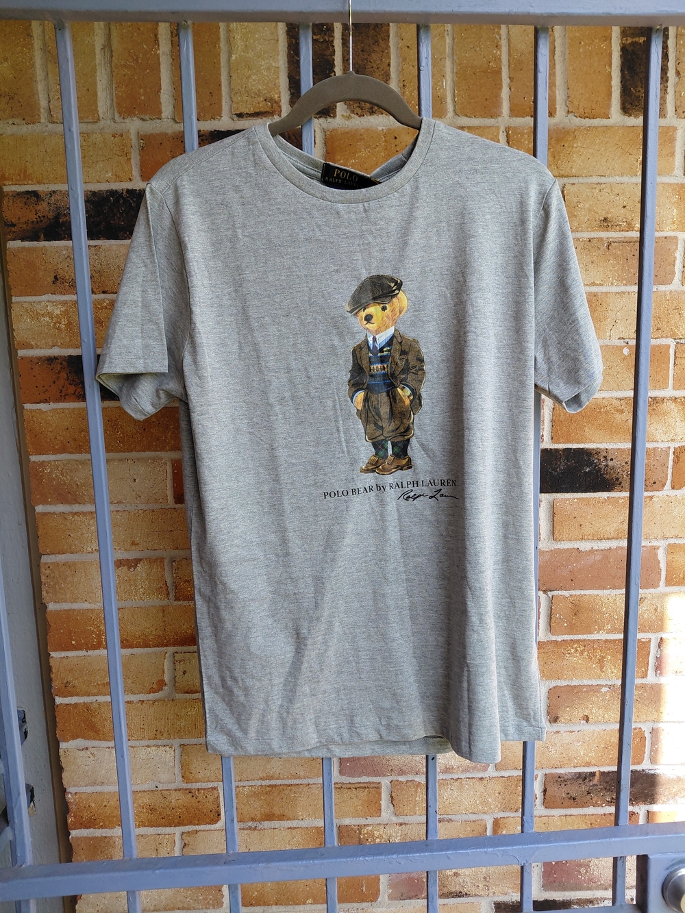 Ralph Lauren Gray Crewneck Tee with Polo Label